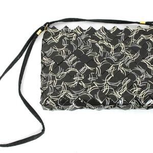 FAY Vintage Crossbody Handbag Black Gray White Patent Leather